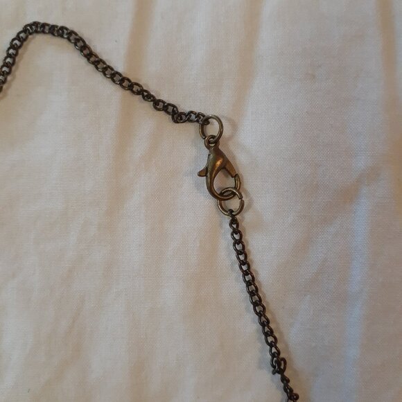 Steampunk Necklace Brass Tone - Picture 2 of 5